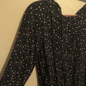 HM black floral dress